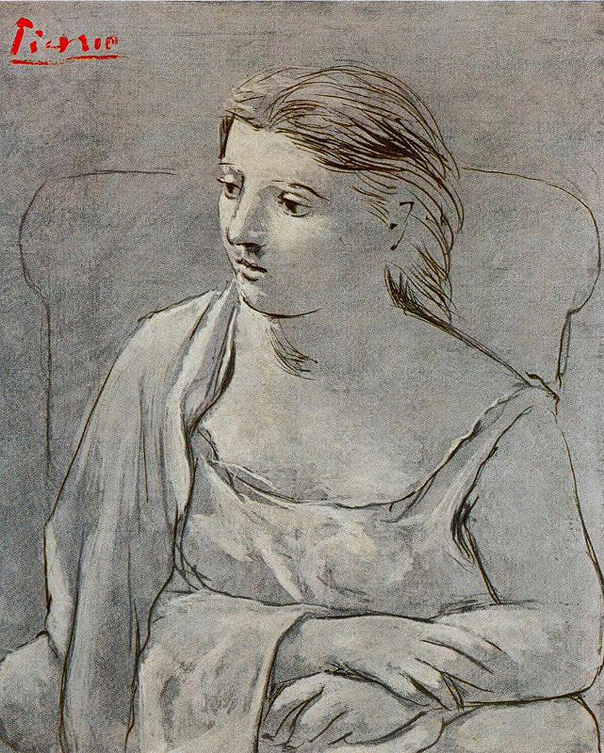 Picasso Woman in white 1923